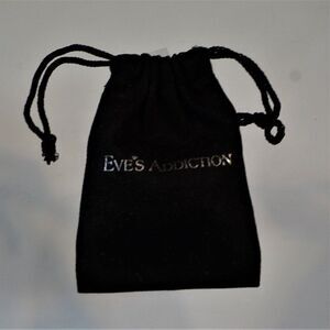 Eves Addiction Vintage Dust Bag Jewelry Storage Black Velour Drawstring